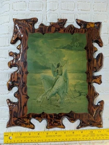 John Pitre Restricciones Arte De Colección Sobre Madera Tallada Pegaso Fantasía Años 70 - Imagen 1 de 9