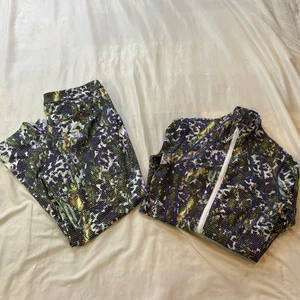Lululemon Define Jacket (4) Pant (6) Set Floral Sport White Full Zip Jacket - Picture 1 of 12