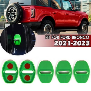 Door Lock Cover Buckle Decor Trim Green For Ford Bronco For F-150 F150 2021-23 - Picture 1 of 8