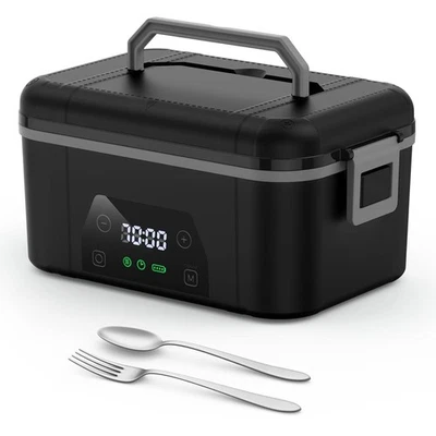 Cordless Electric Heated Lunch Box 44oz, Battery-Powered with Insulated Bag - Image 1 of 4