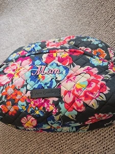 Borsa cosmetica da viaggio grande Vera Bradley grigia e floreale - Foto 1 di 4