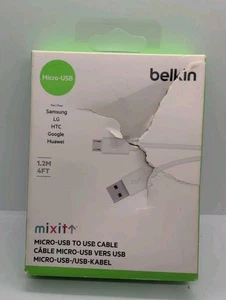 BELKIN MIXIT Micro-USB to USB Charging / Sync Cable 4 ft White - Picture 1 of 6