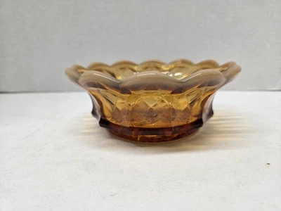 Cuenco opalescente marrón vidrio Fenton patrón de hojas de uvas borde festoneado Foto 1 de 3