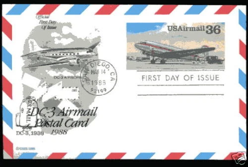 UXC24 36c Douglas DC-3, ArtCraft, FDC - Image 1 of 1