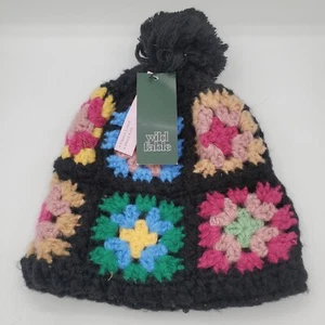 Wild Fable handgestrickte Granny Square Fleece gefütterte Beanie Mütze Damen-NEU MIT ETIKETT - Bild 1 von 3