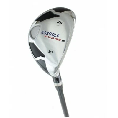 AGXGOLF MEN'S RIGHT HAND XS #7 HYBRID IRON wGRAPHITE SHAFT: CHOOSE LENGTH & FLEX - Image 1 of 2
