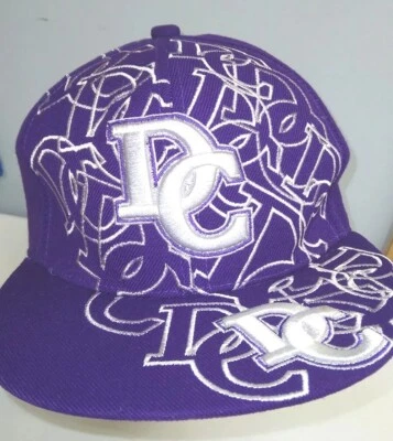 Washington DC City Hunter Auténtico Flatbill Púrpura/Blanco Gorra Sombrero Talla MEDIANO Foto 1 de 4