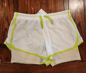 NIKE White DRI-FIT TEMPO 2-IN-1 TRAINING/RUNNING SHORTS BIG KIDS/GIRLS XS NWT - Picture 1 of 7