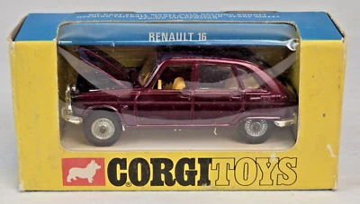1969 Only Corgi #260 Renault 16 TS 3 5/8" Long NM W/Box & Plastic Hood Opener - Image 1 of 4