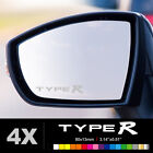 FITS HONDA CIVIC TYPE R WING MIRROR ETCHED GLASS CAR STICKERS SILVER ETCH