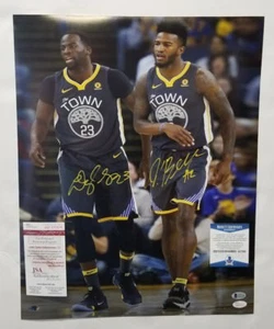 DRAYMOND GREEN & JORDAN BELL Autographed GS Warriors 16x20 Photo. JSA/BECKETT - Picture 1 of 7