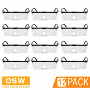 12 x Shield Safety Work Tradies MEDIUM Impact Glasses Anti Fog, Anti Scratch - Picture 1 of 4