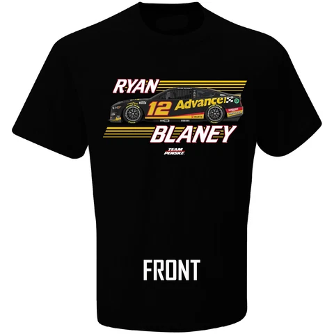 Ryan Blaney Team Penske Advanced Auto Parts Pit Road T-Shirt - Black Cover