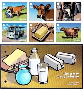 Jersey Stamps: "Jersey Dairy" 6 Value Presentation Pack MNH 2024 - Imagen 1 de 6