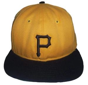 DE COLECCIÓN AÑOS 80 PITTSBURGH PIRATAS MLB ROMANO COOPERSTOWN LANA GORRA AJUSTADA SOMBRERO 7 1/8 - Imagen 1 de 4