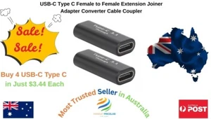 USB-C Type C Female to Female Extension Joiner Adapter Converter Cable Coupler - Picture 1 of 9