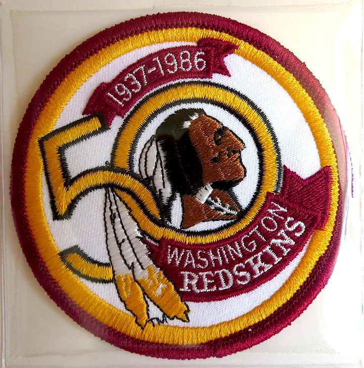 WASHINGTON REDSKINS 50th ANNIVERSARY NFL TEAM PATCH Willabee & Ward ~ PATCH ONLY - Image 1 of 1
