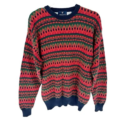 Vintage Regatta Sport Sweater Mens M Southwest Aztec Geometric 90s Grandpa - Image 1 of 4