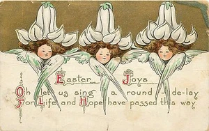 FROHE OSTERN GRÜSSE PM 1911 POSTKARTE - Bild 1 von 2