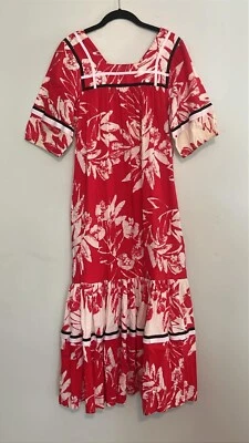 De Colección Hawaiano MuuMu Kaftan por Hilda Hawaii con Bolsillos MCM Mod Moda Casa de Playa Foto 1 de 4