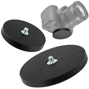 Support magnétique en néodyme 1/4 pouce filetage photo caoutchouté reflex numérique action cam - Photo 1/6