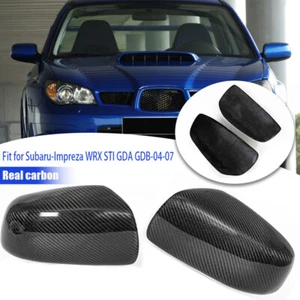 Real Carbon Fiber Side View Mirror Cover Cap For Subaru Impreza WRX 2004-2007 - Picture 1 of 12