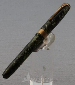 FOUNTAIN PEN OLO LUSSO by AURORA BLUE CELLULOID RESTORED NIB F - Picture 1 of 9