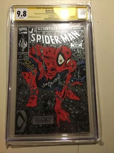 SPIDER-MAN #1 CGC-SS 9.8 VARIANTE ARGENTO FIRMATO/schizzo Rick Parker & Jim Salicrup - Foto 1 di 12
