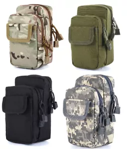 Men Tactical Molle Pouch Belt Waist Fanny Pack Bag Military Waist Pocket - Picture 1 of 18