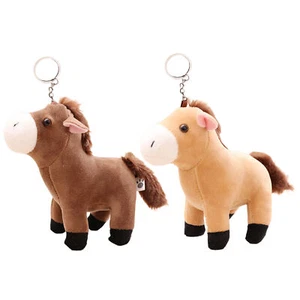 1x Plush Horse Key Chain Keychain Pendant Keyring Stuffed Animal Horse Bag Charm - Picture 1 of 14