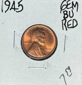 1945 LINCOLN WHEAT CENT ~ GEM BU RD ~BEAUTIFUL COIN~ - Picture 1 of 2