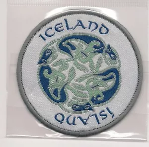 Country of Iceland patch souvenir draghi - Foto 1 di 1