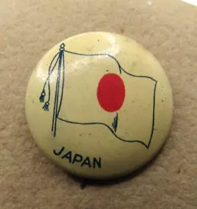 Vintage Japan Country Flag Pin Back Button 7/8" - Picture 1 of 5