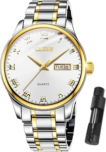 Classic Men Watches with Date,Stainless Steel Man Watch with Date, Bussiness Wat - Picture 1 of 9