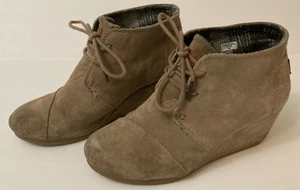 Botines Toms 8W Mujer Desierto Cuña Botines Imitación Cocodrilo Zapatos Gamuza Cuñas - Imagen 1 de 11