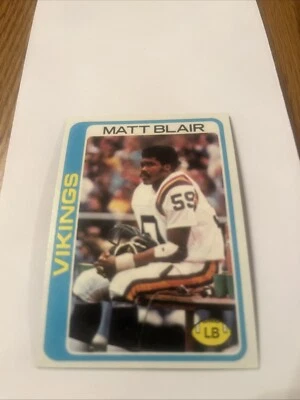 1978 Topps Matt Blair Minnesota Vikings 3 # 469 - Image 1 of 2