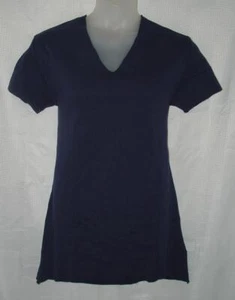 NEW Navy Blue Small / Medium Oversized Roomy Soft Stretchy Cotton Tunic Shirt - Picture 1 of 3
