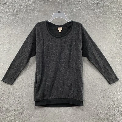 Suéter Top Mossimo Supply Co Mujer Gris Manga Larga Bolsillos Mezcla Algodón Talla S Foto 1 de 4