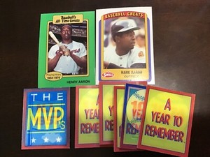 HANK AARON Oddball Insert & Regular issue Baseball LOT #2 BRAVES YOU CHOOSE