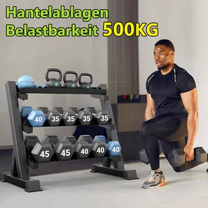 3 Regale Hantelablagen Hantellagerung Hantelständer Kurzhantelständer 500KG - Bild 1 von 12
