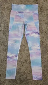 Old Navy Active Girls Side Pocket Powersoft Leggings Tie Dye High Rise L (10/12) - Picture 1 of 4