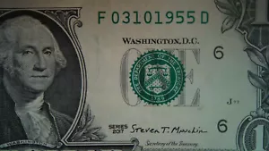 2017 Series $1 Dollar Birthday Note Mar. 10, 1955 F03101955D - Picture 1 of 3
