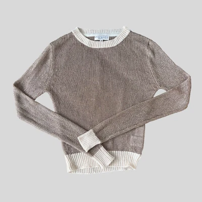 Blusa cropped manga longa malha metálica cerimônia de abertura XS - Imagem 1 de 4