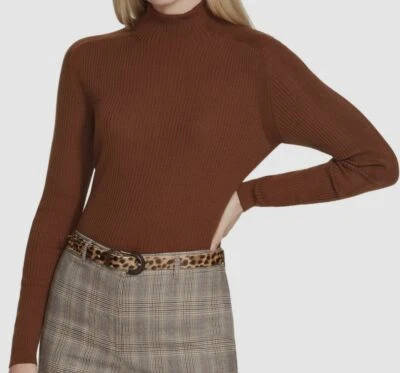 $278 Suéter Lafayette 148 Para Mujer Marrón Lana Cuello Tortuga Manga Larga Talla XL Foto 1 de 4
