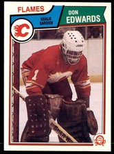 1983-84 O-Pee-Chee Don Edwards Calgary Flames #80