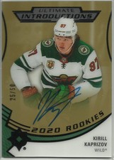 2020-21 ULTIMATE COLLECTION KIRILL KAPRIZOV ROOKIE INTRODUCTIONS GOLD AUTO #/50