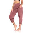 Women's Capri Pants Summer Casual Stretch Cropped Trousers Joggers Plus Size