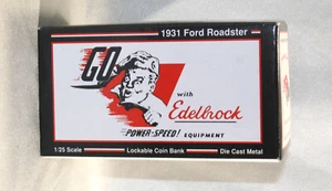1931 Ford Roadster Die-Cast Coin Bank Go with Edelbrock MIB Eastwood - Picture 1 of 2