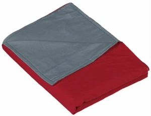 YnM Premium Cotton Removable Duvet Covers, 55''x 82'', DarkRed/Dimgray - Picture 1 of 3