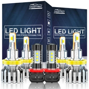 For Ford Transit Connect 2014-2019 6000K LED Headlight + Fog Light 6 Bulbs Combo - Picture 1 of 12